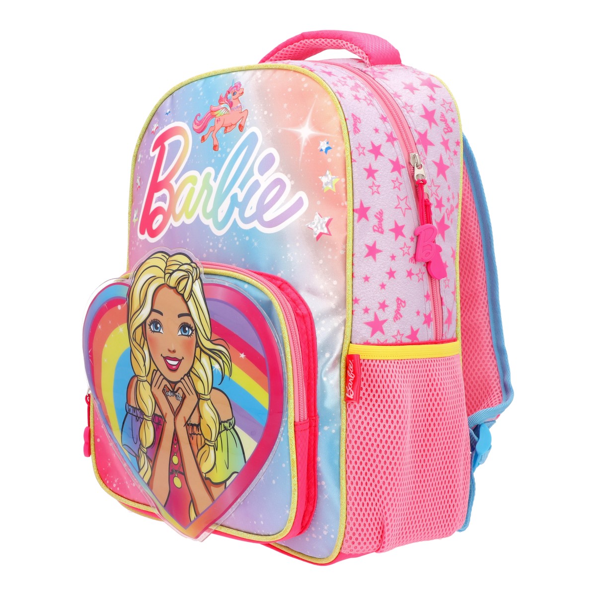 Mochila Barbie Corazón Arcoíris