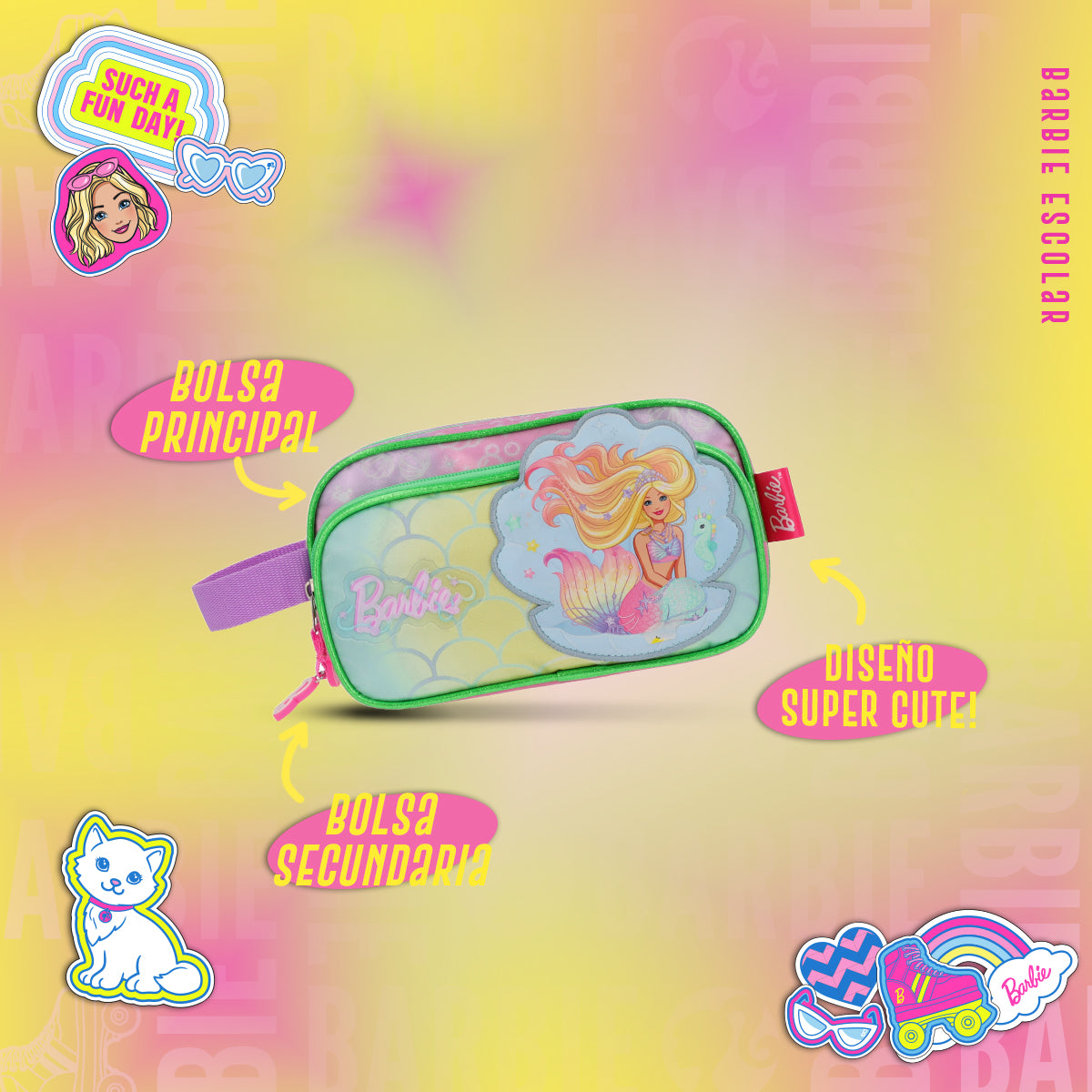 Set Mochila y Estuchera Barbie Sirena