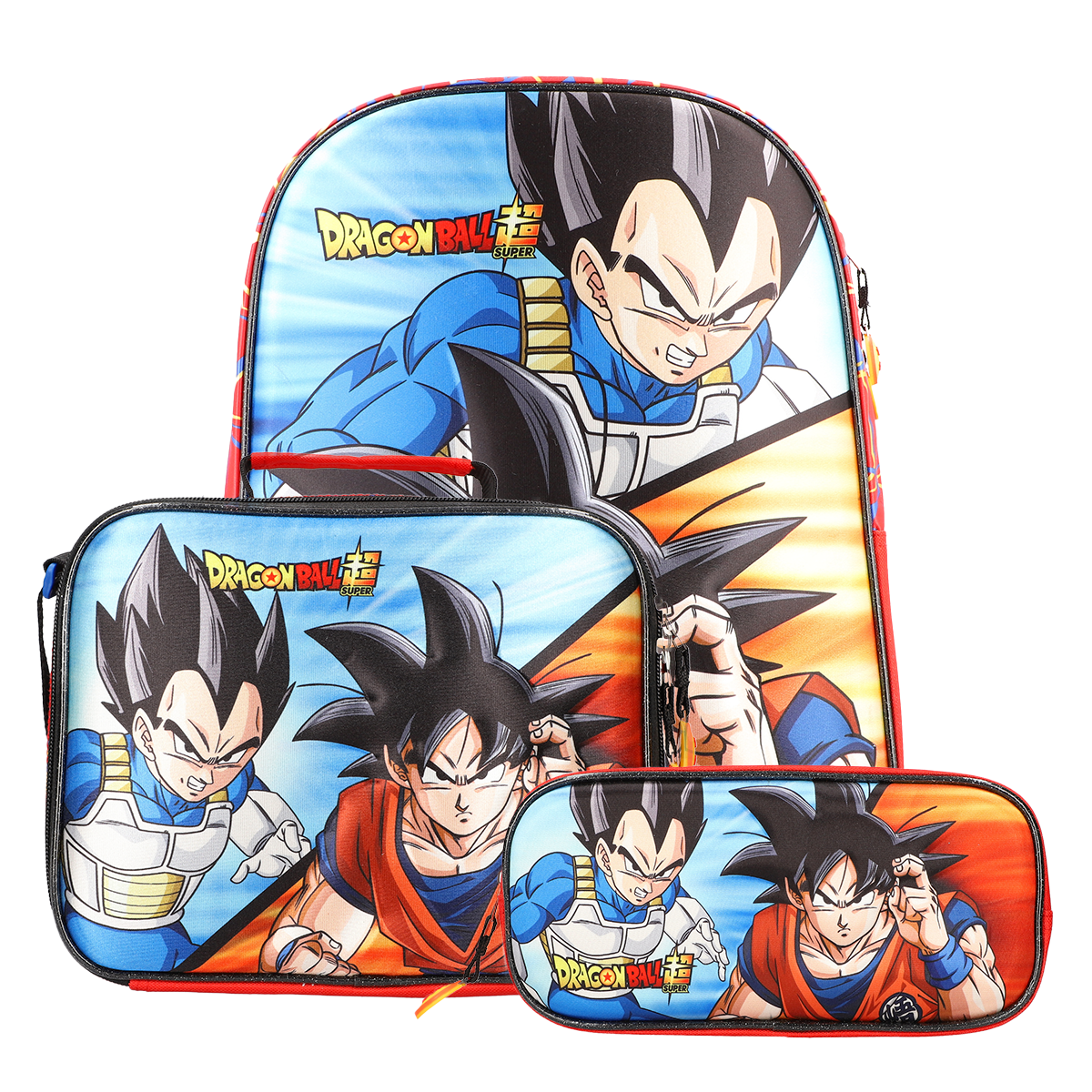 Set Mochila, Lonchera y Lapicera Escolar Dragon Ball Batalla Suprema
