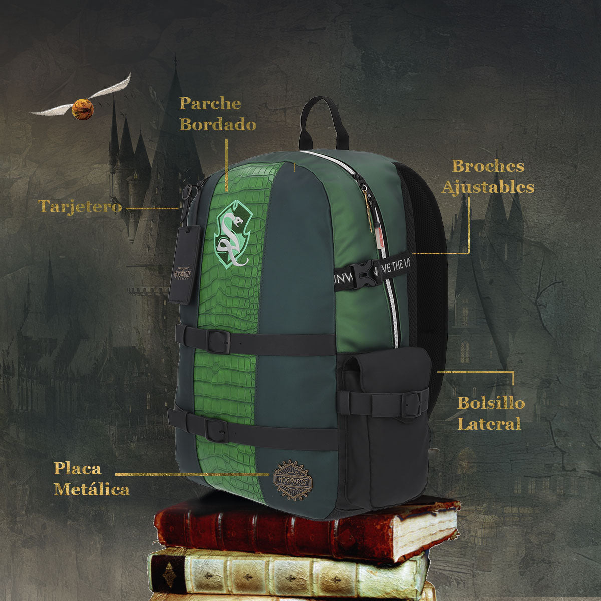 Mochila Premium Slytherin Hogwarts Legacy