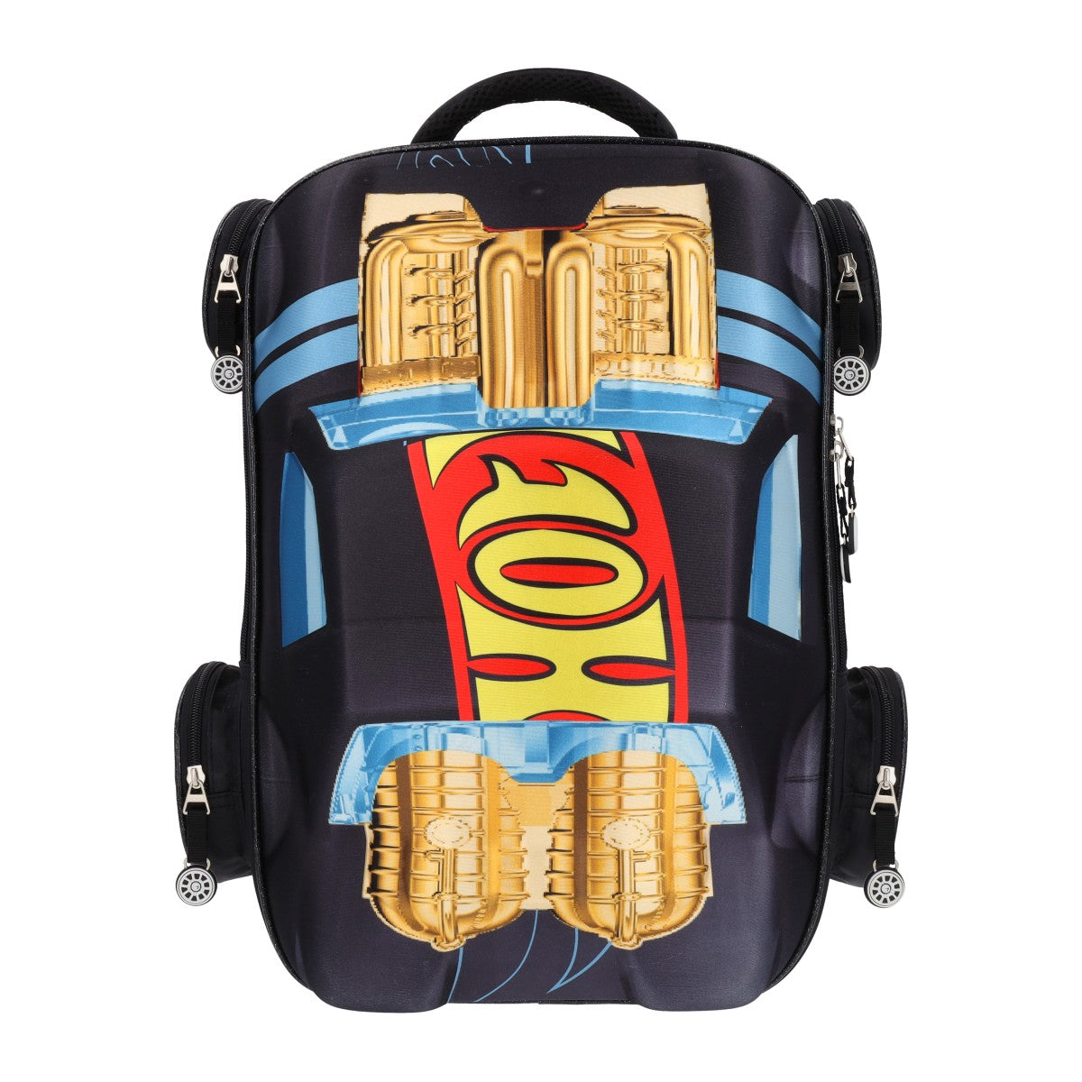 Mochila con Forma de Hot Wheels Negro