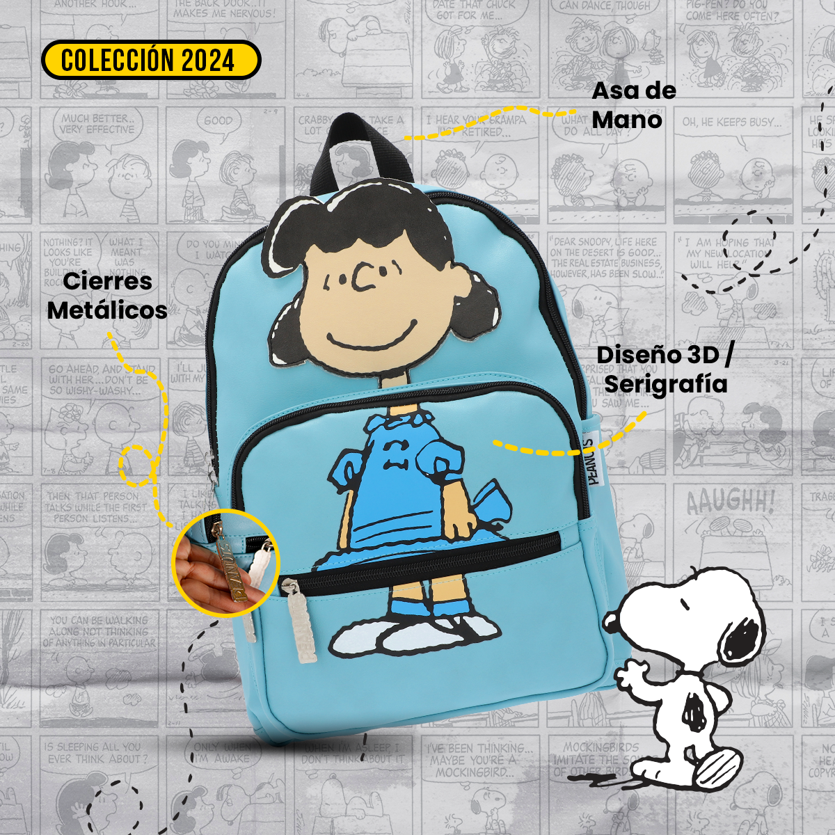 Mini Mochila Peanuts Lucy