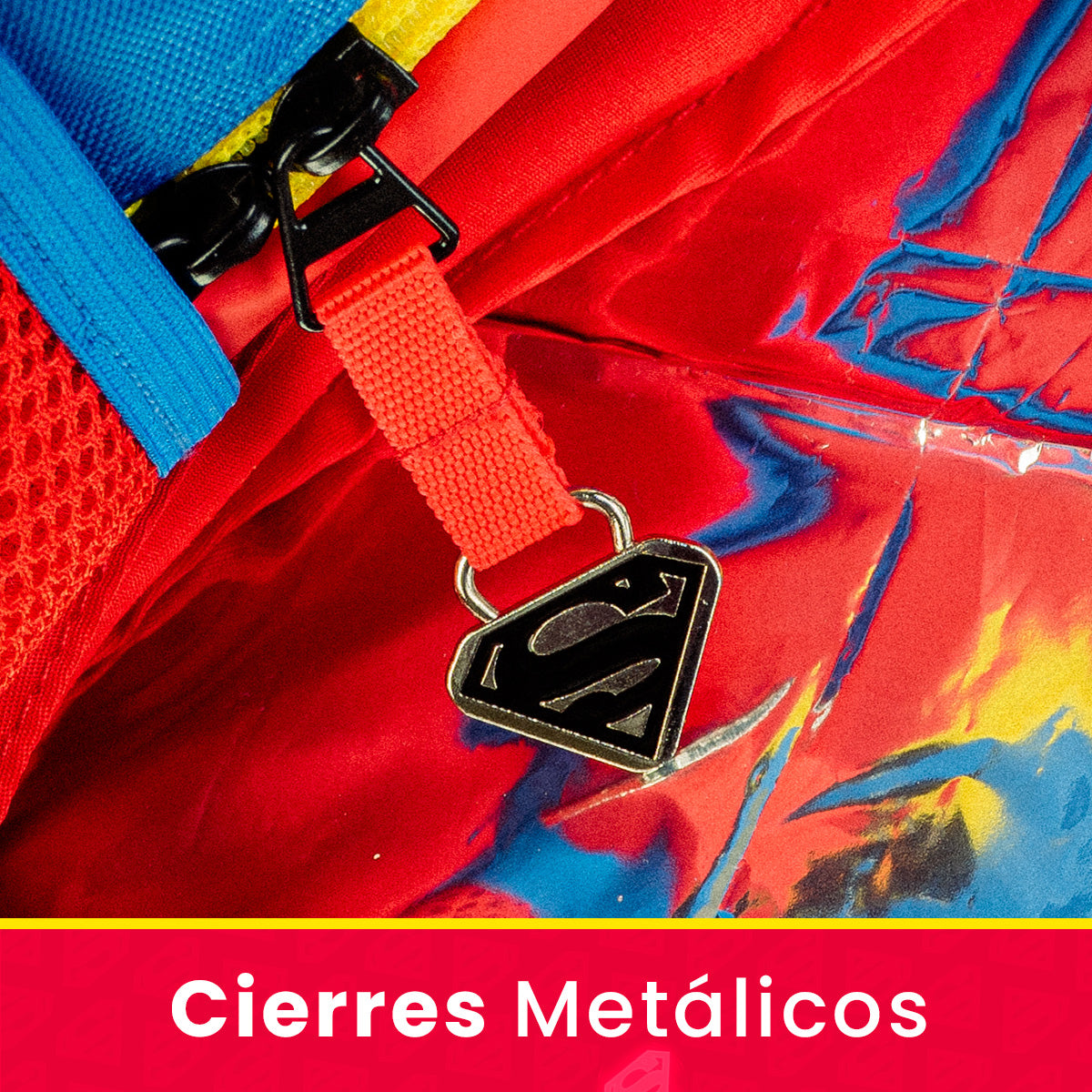 Set Escolar Mochila y Lapicera Superman Con Capa