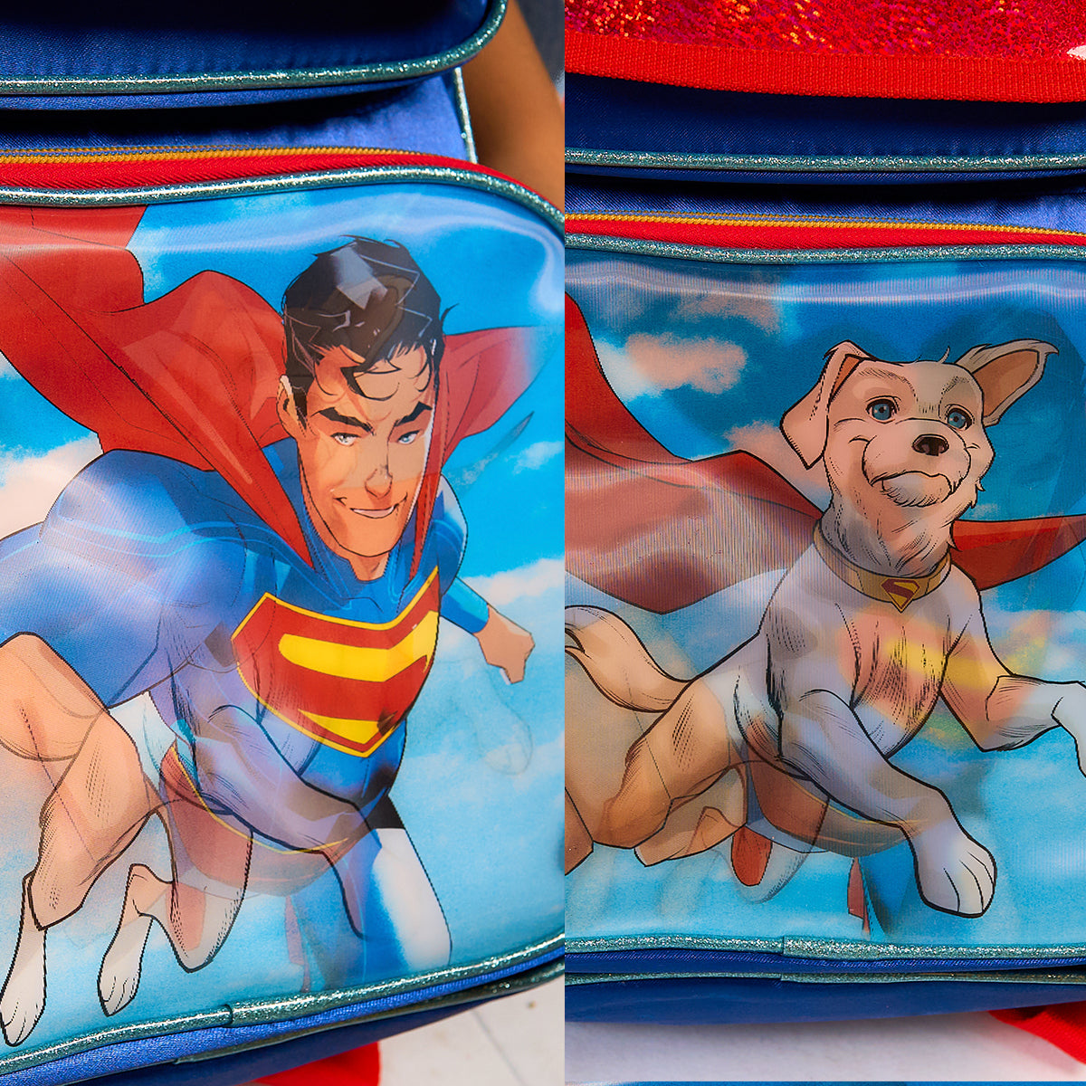 Mochila Escolar Primaria Superman Krypto Lenticular