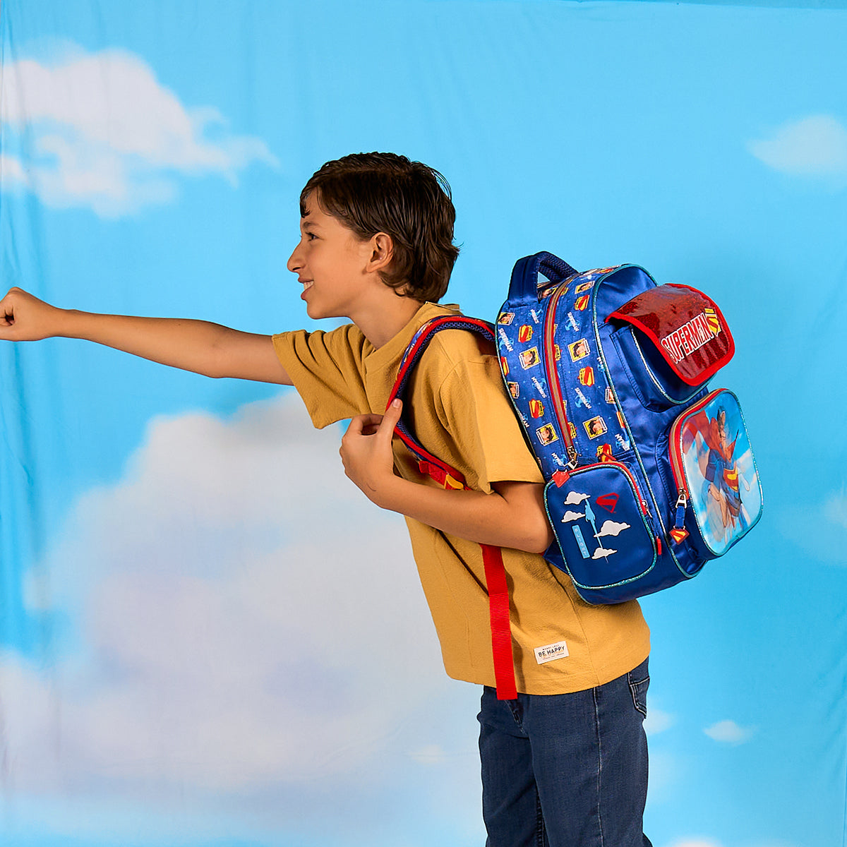 Mochila Escolar Primaria Superman Krypto Lenticular