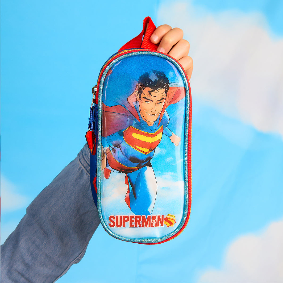 Estuchera Escolar Superman Krypto Lenticular
