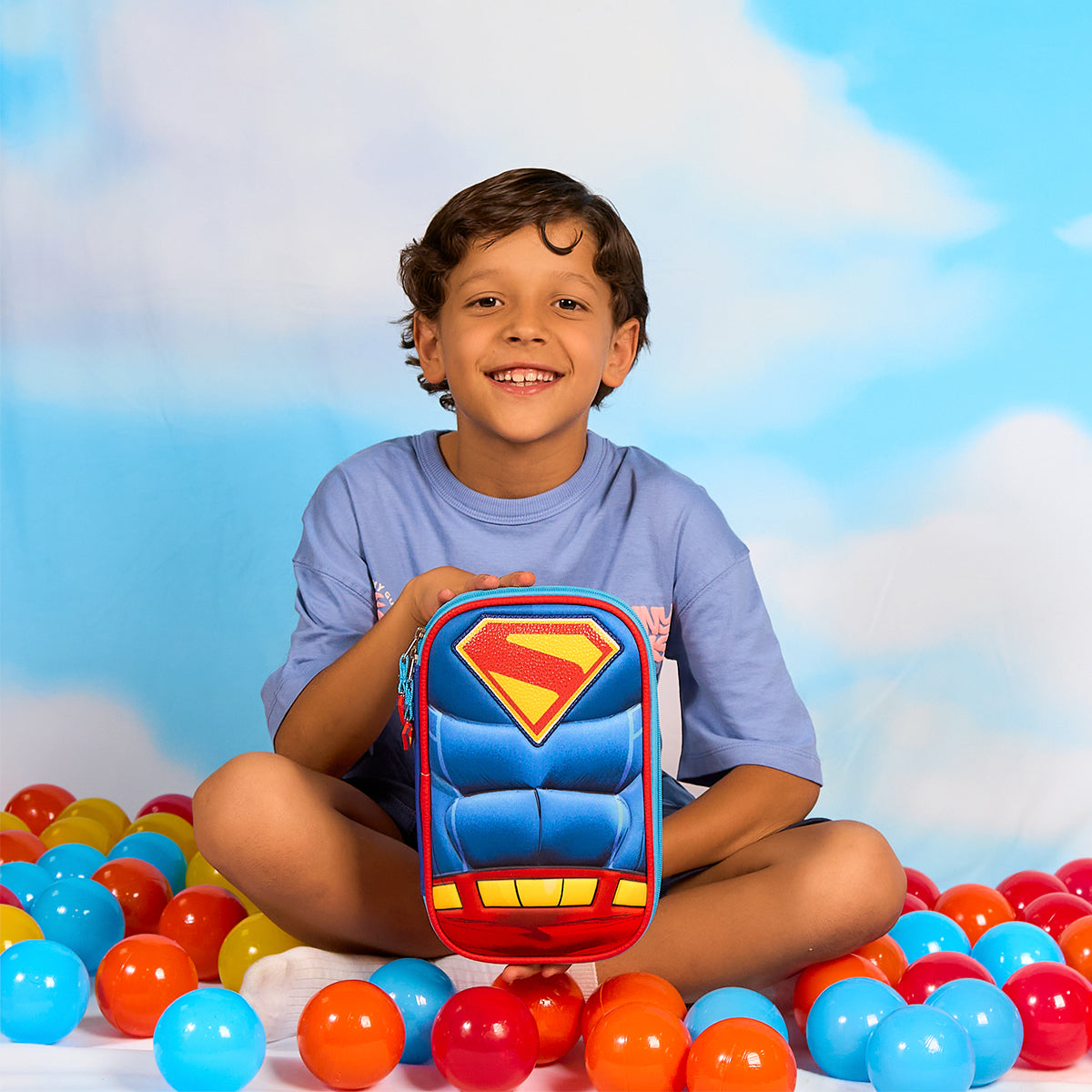 Set Mochila, Lonchera y Estuchera Escolar Superman Hero Armor