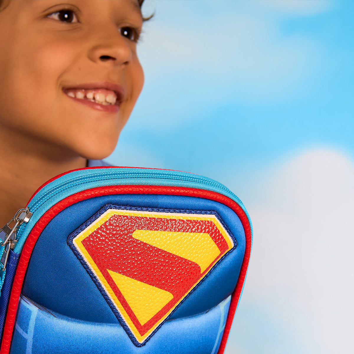 Set Mochila, Lonchera y Estuchera Escolar Superman Hero Armor