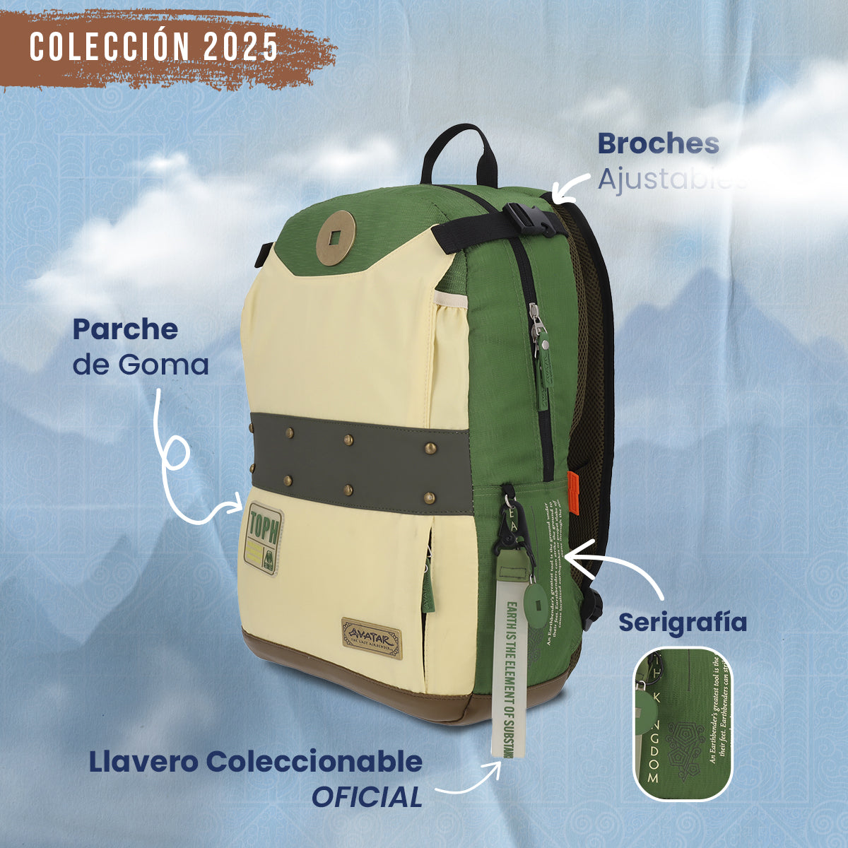 Mochila Avatar Toph Nacion De Tierra