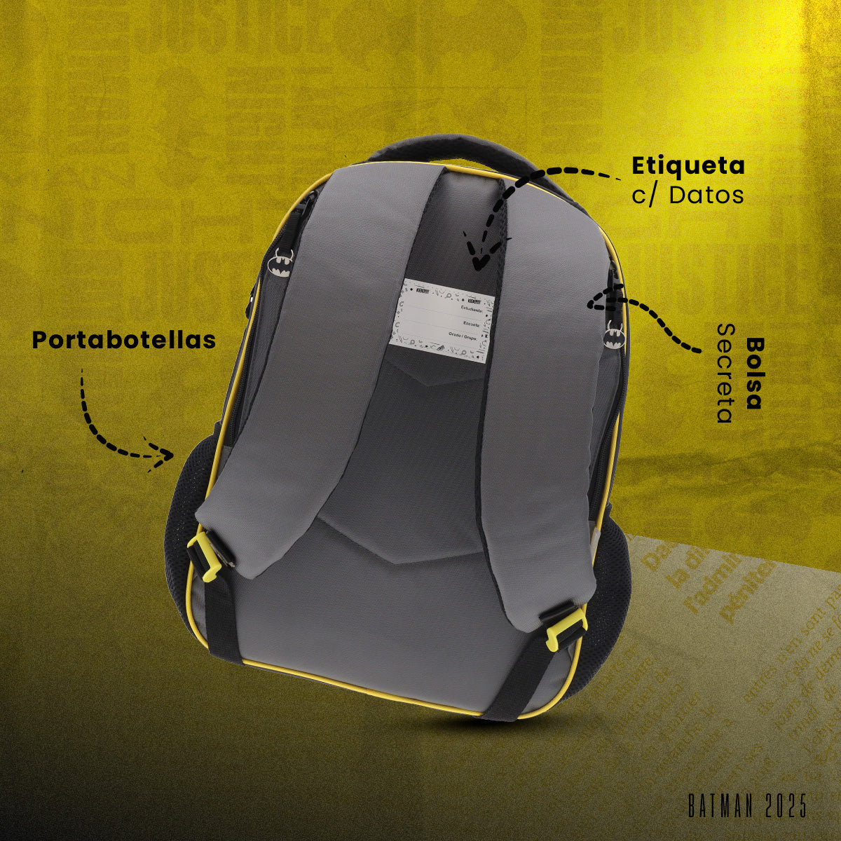 Set Escolar Mochila y Lapicera Batman con Alas