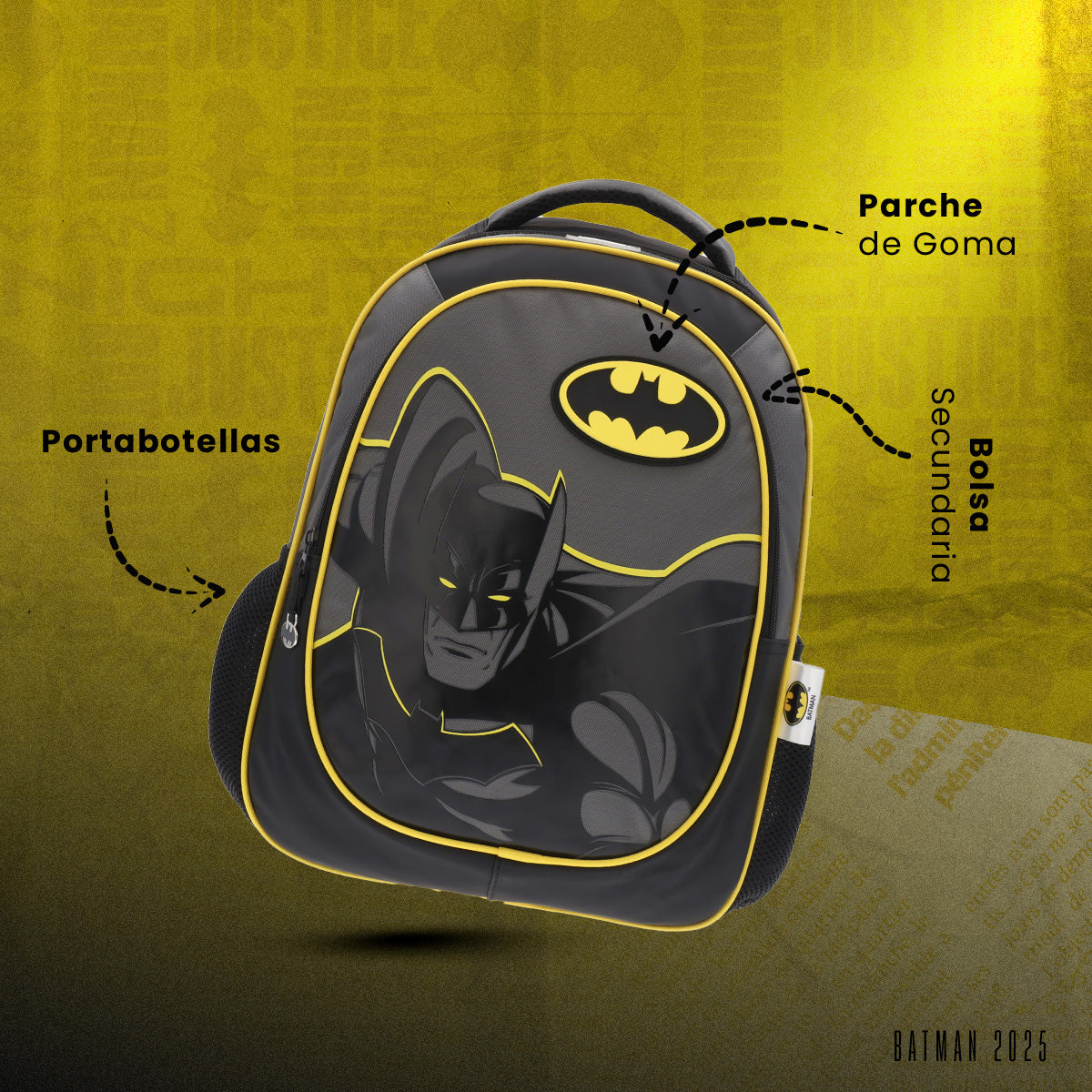 Set Escolar Mochila y Lapicera Batman con Alas