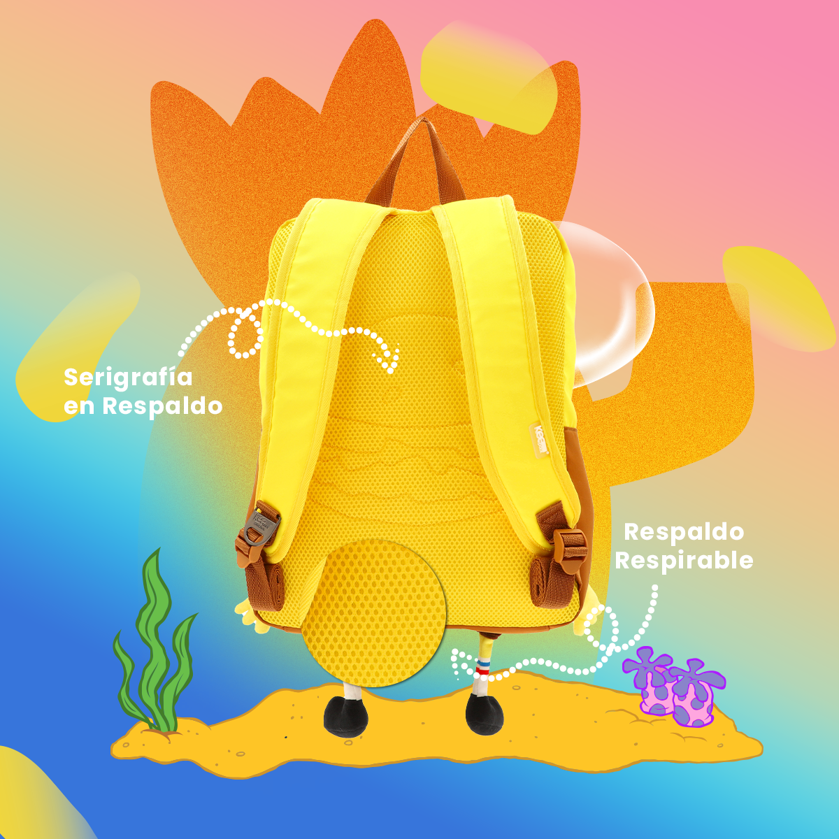 Mochila Bob Esponja con Manitas