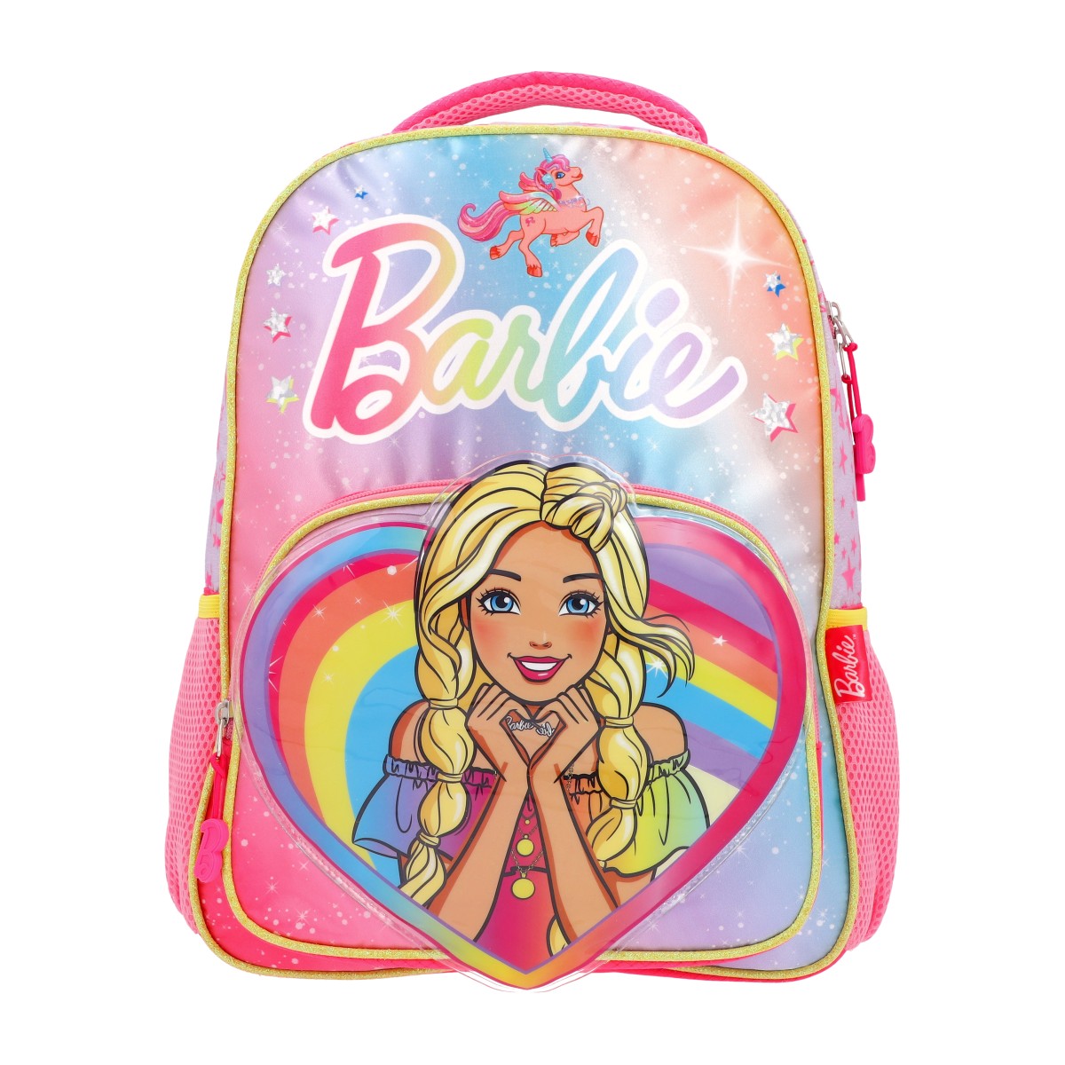 Mochila Barbie Corazón Arcoíris