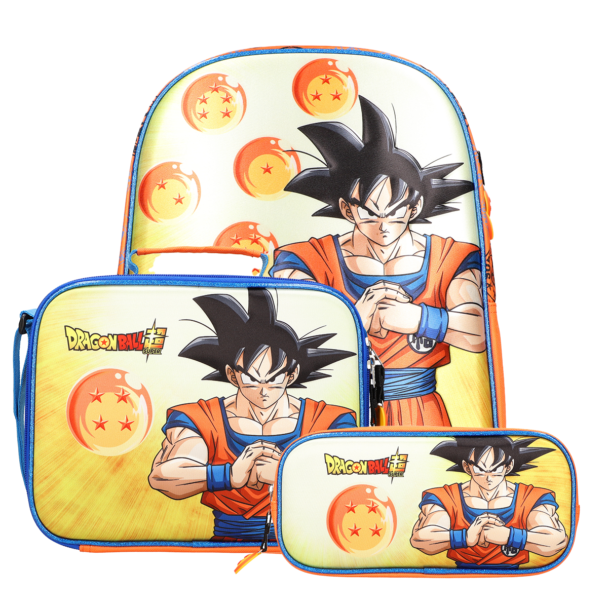 Set Mochila, Lonchera y Lapicera Dragon Ball Esferas del Dragón