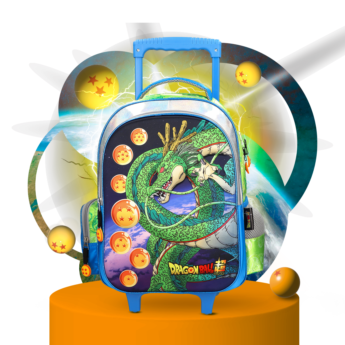 Mochila Con Carrito Escolar Dragon Ball Shenlong