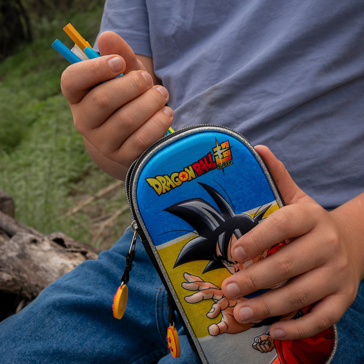 Estuchera Escolar Dragon Ball Súper Ki