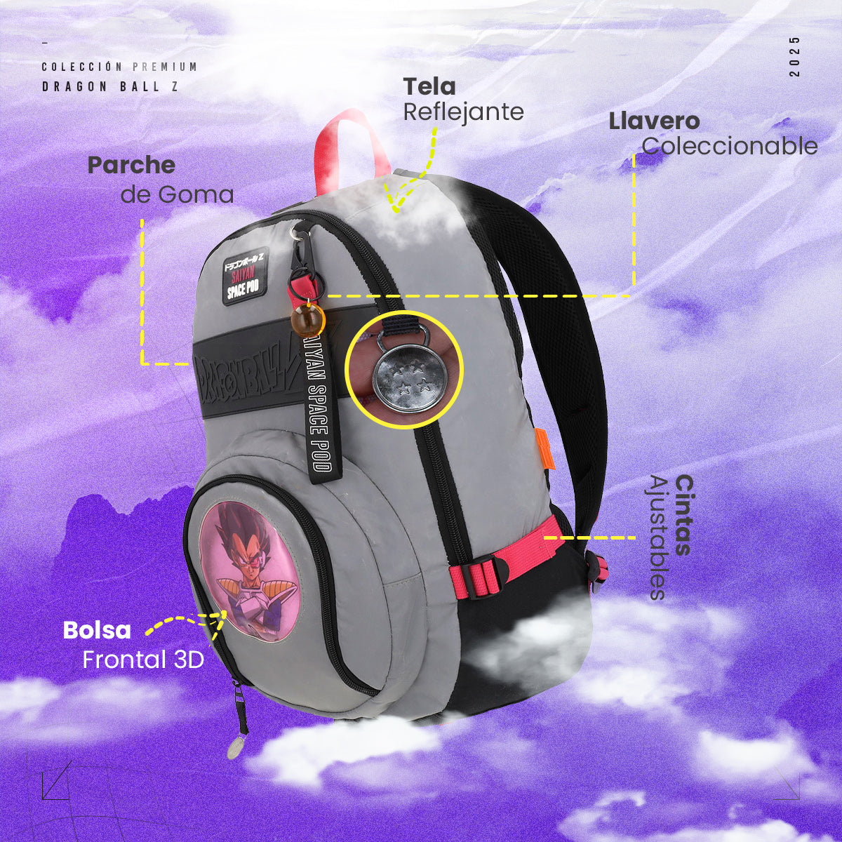 Mochila Dragon Ball Capsule Vegeta - Edicion Limitada