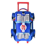 Mochilas Hot wheels azul con forma de carrito con ruedas