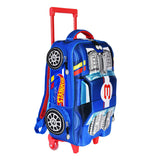 Mochilas Hot wheels azul con forma de carrito con ruedas