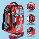 Mochila en forma de Hot Wheels Rojo