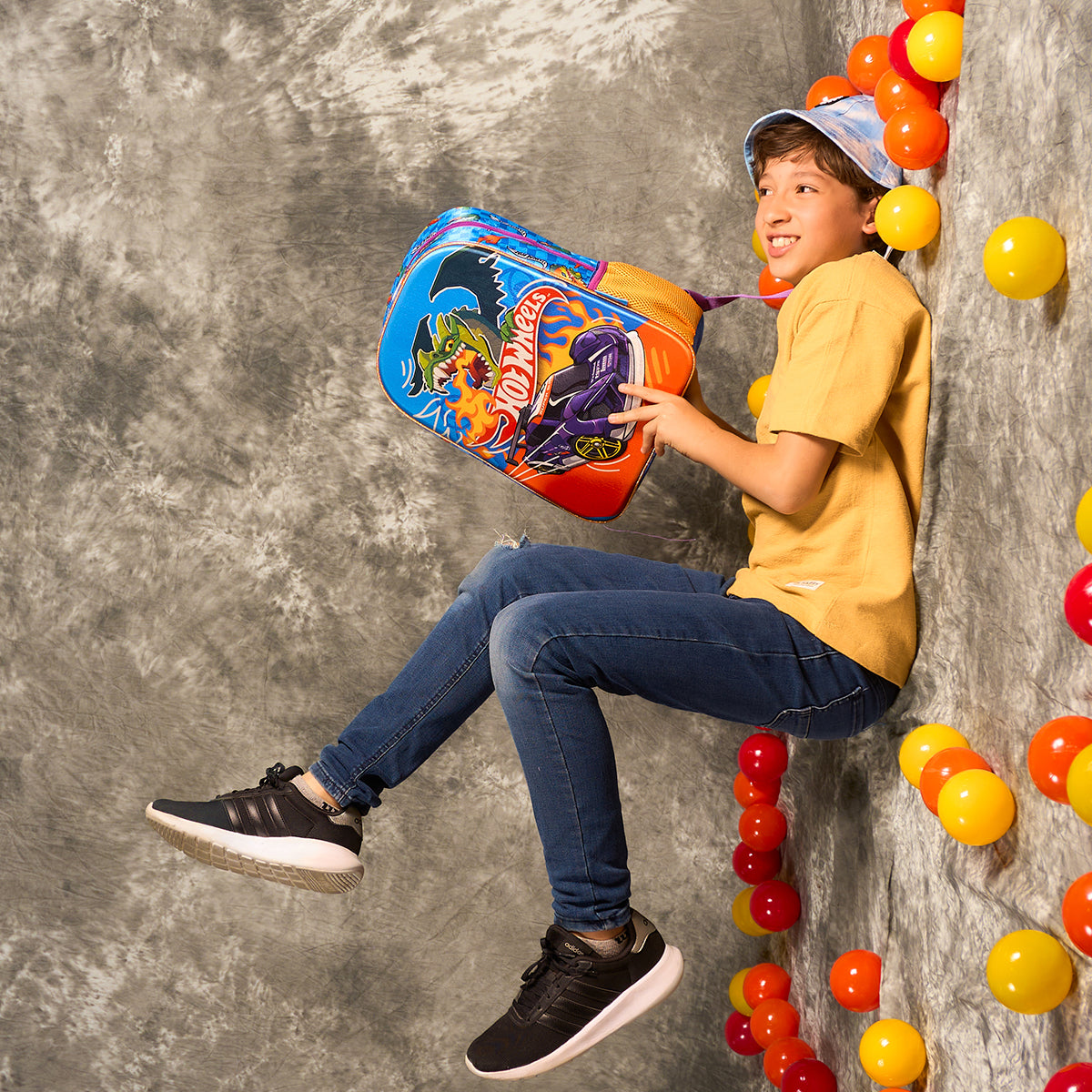 Set Mochila, Lonchera y Lapicera Hot Wheels Nitro Pack