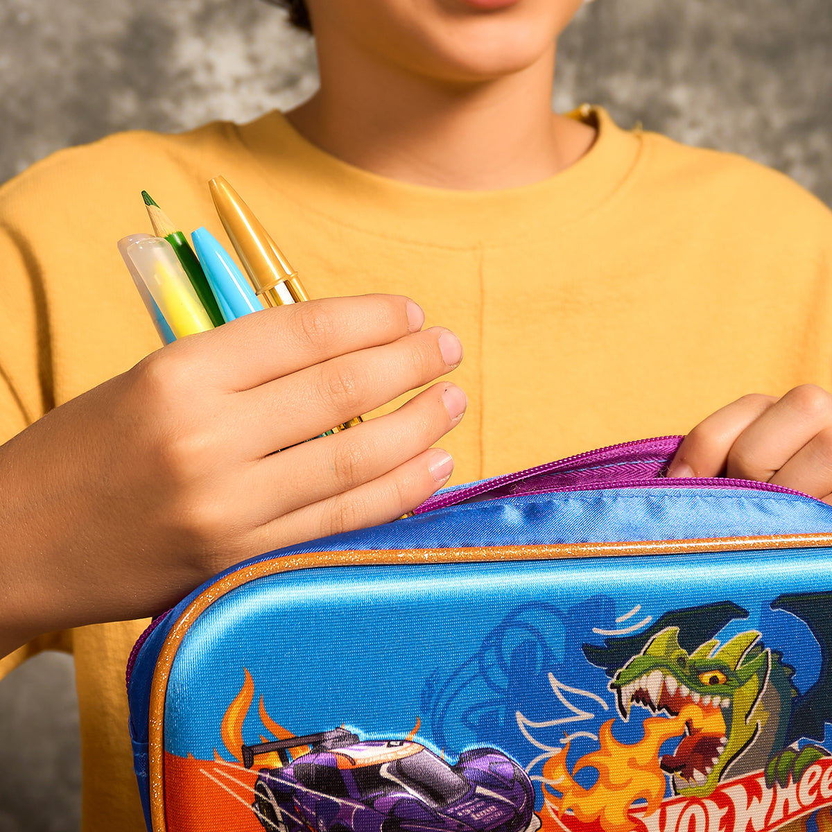 Set Mochila, Lonchera y Lapicera Hot Wheels Nitro Pack