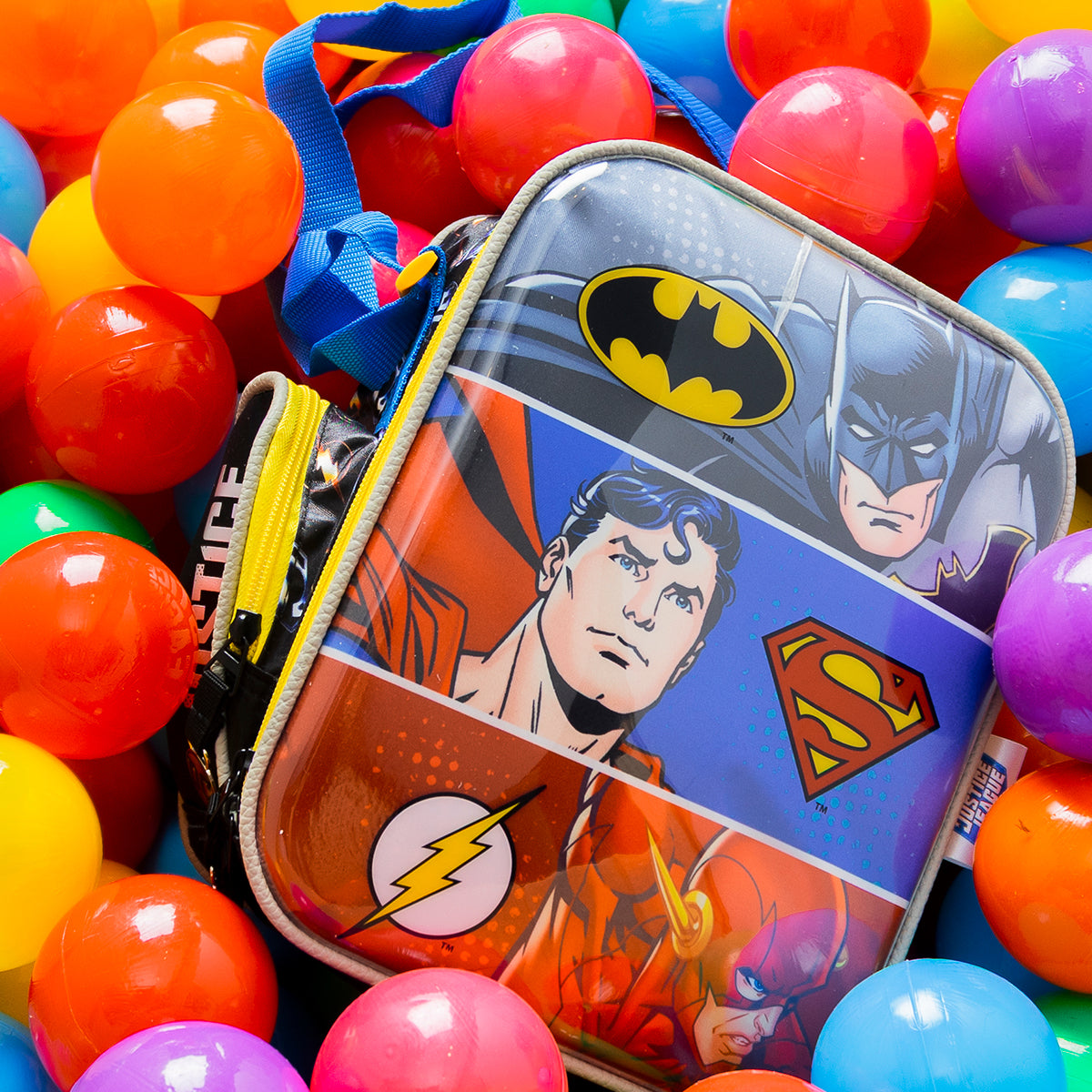 Set Mochila, Lonchera y Estuchera Escolar Justice League