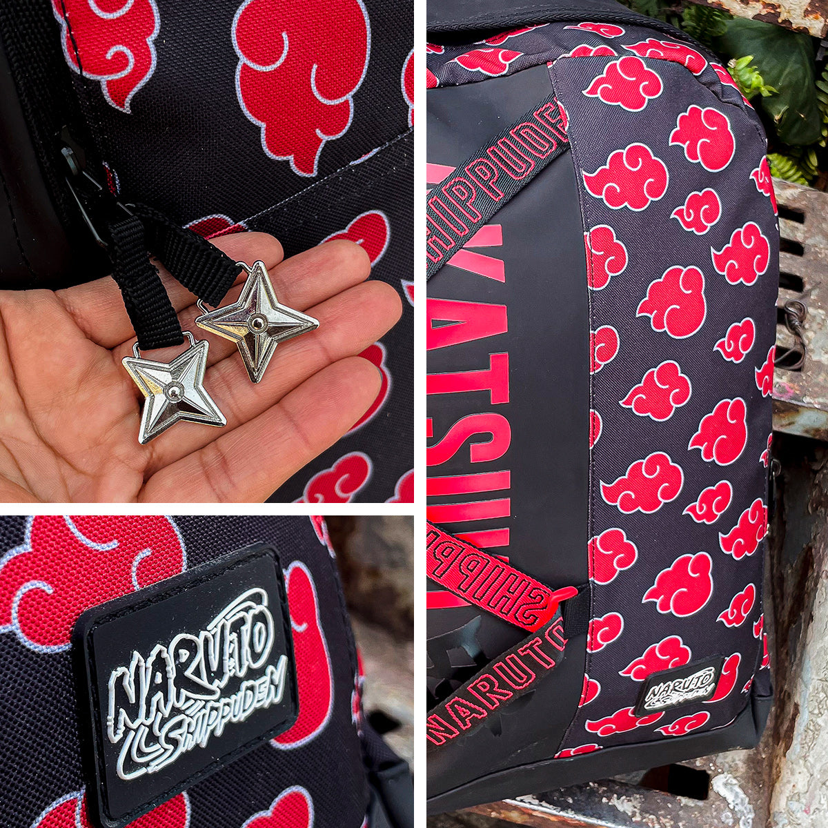 Mochila Akatsuki Nubes rojas