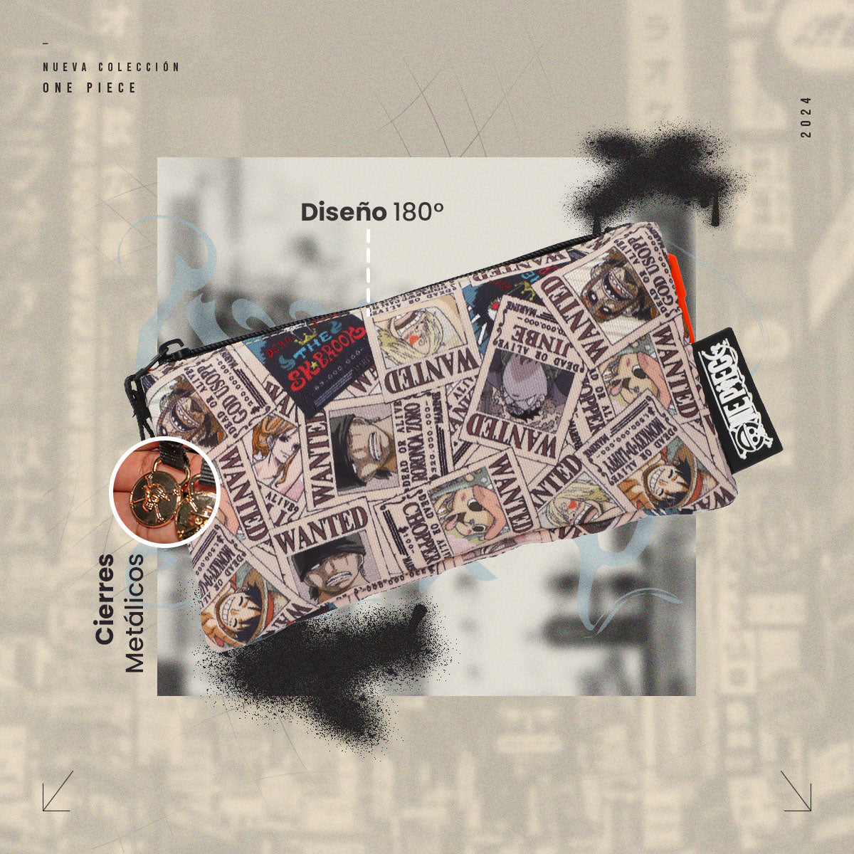 Mochila, Lonchera y Lapicera One Piece Carteles Se Busca