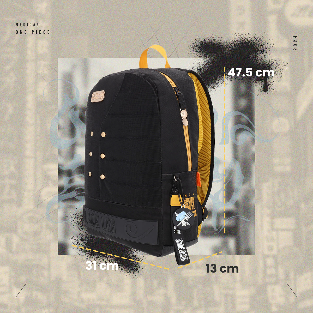 Mochila One Piece Sanji Black Leg
