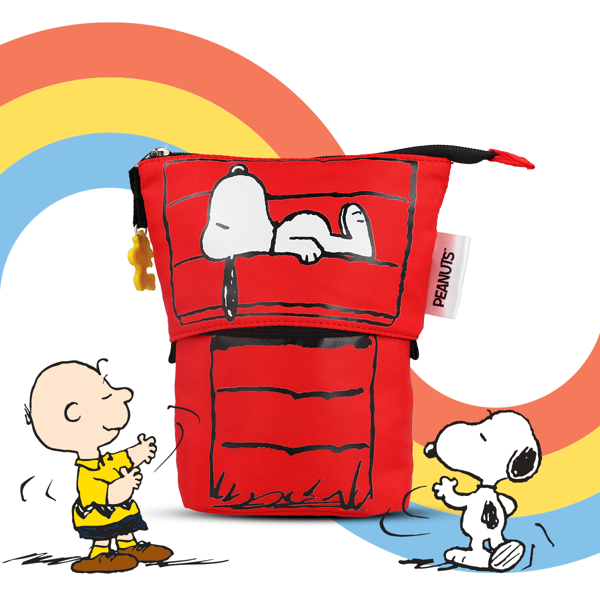 Estuchera Snoopy Casa Roja