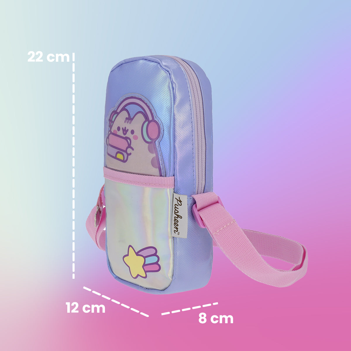 Estuchera Pusheen Music Holográfica