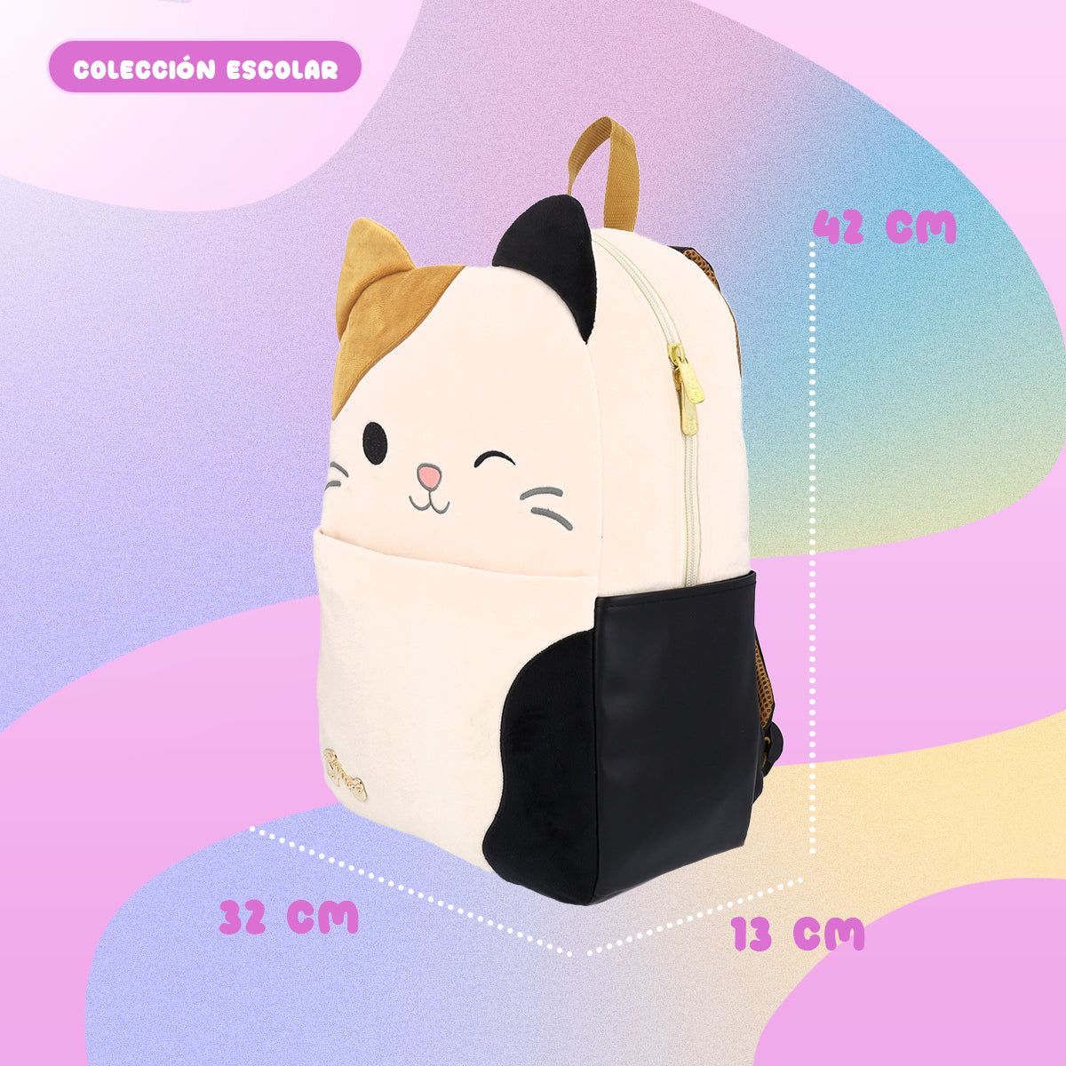 Mochila Squishmallows Gato Multicolor