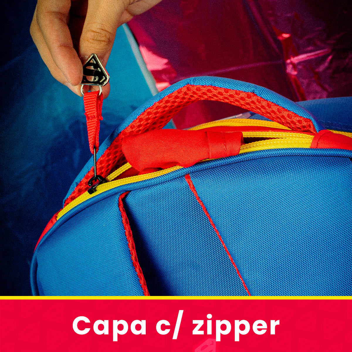 Set Escolar Mochila y Lapicera Superman Con Capa