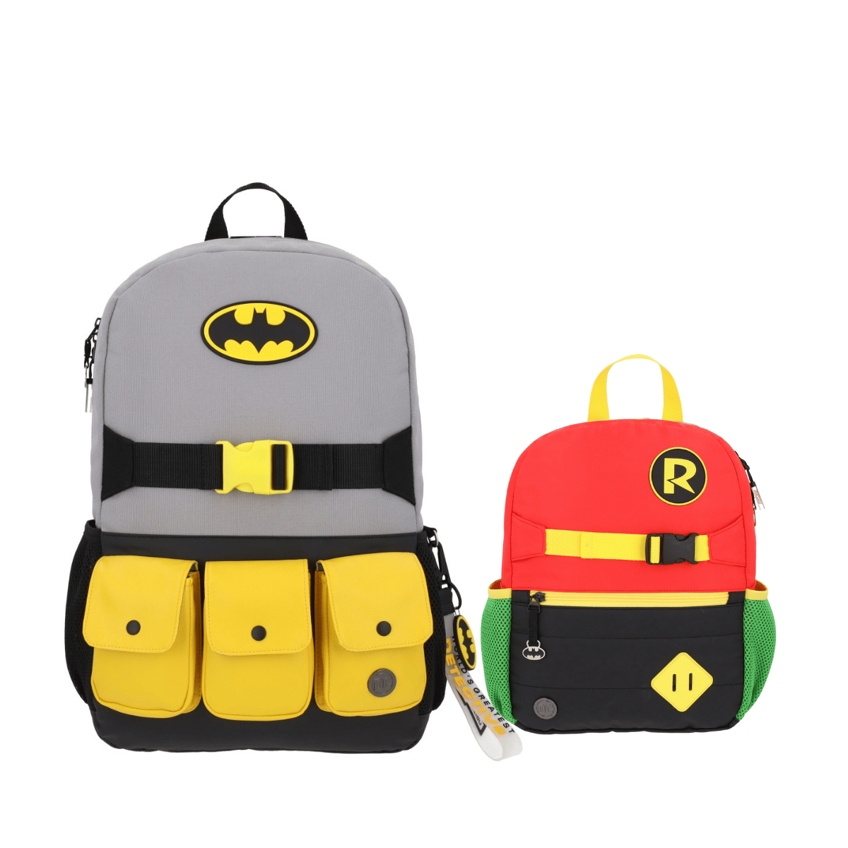Kit Mochilas de Batman (para el Pápa) y Robin (para el niño)